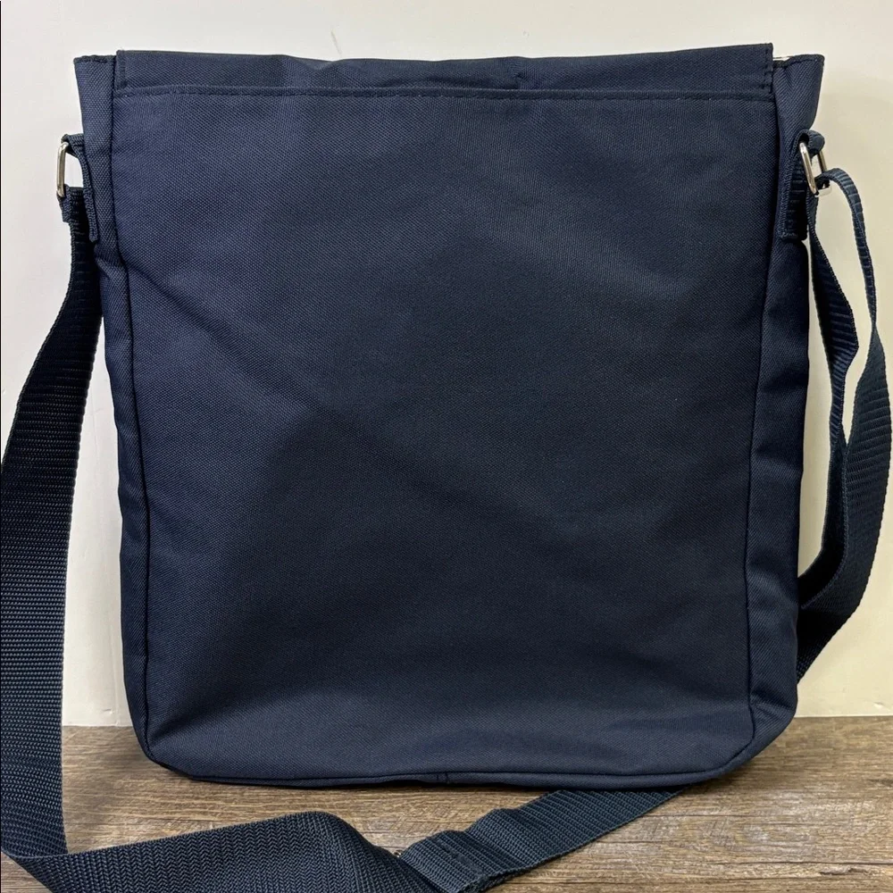 Jean Paul Gaultier Le Male Navy Messenger Crossbody Bag | Striped Detail